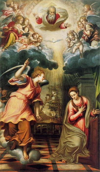 1578 The Annunciation. (Chiesa di Santa Maria della Passione, Milano)(Venegono Inferiore, Seminario Arcivescovile) (408x700, 130Kb)