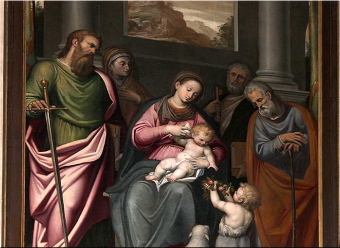 1580 Madonna del Latte e santi. (700x510, 126Kb)