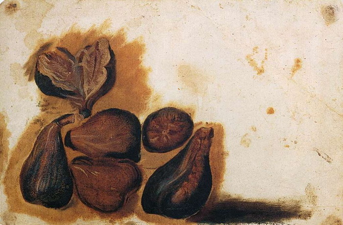 Still life with Figs (Natura morta con fichi), , Milan, Castello Sforzesco, Civic Collections, Cabinet of Drawings.  (700x458, 132Kb)