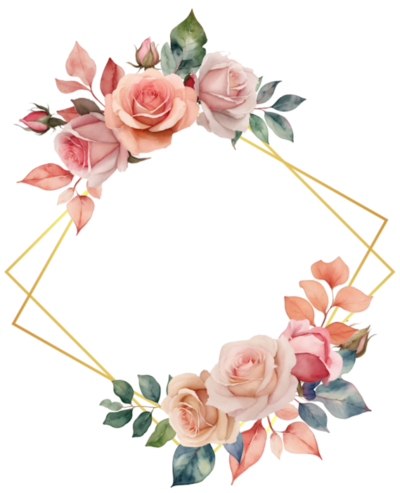 Pngtreewedding frame with watercolor rose_13001985 (569x700, 289Kb)