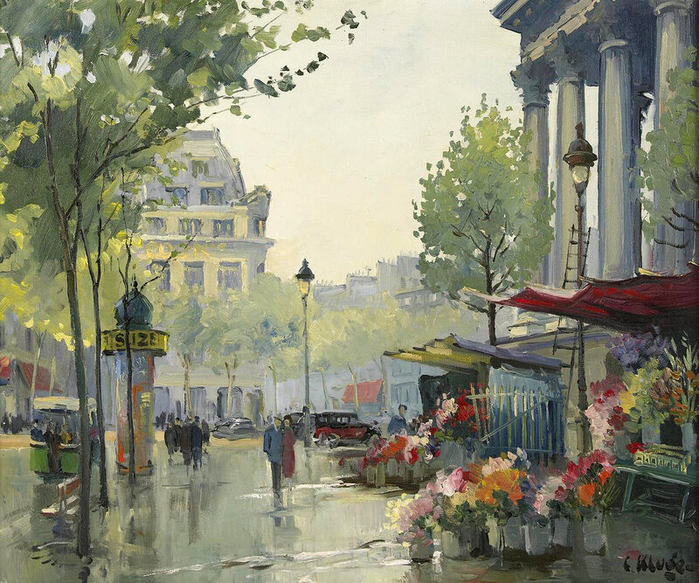 Parisian street scene (700x583, 521Kb)