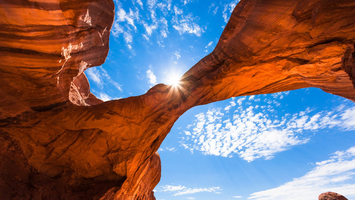 Double Natural Arch in Arches National Park, Utah, USA (700x393, 389Kb)