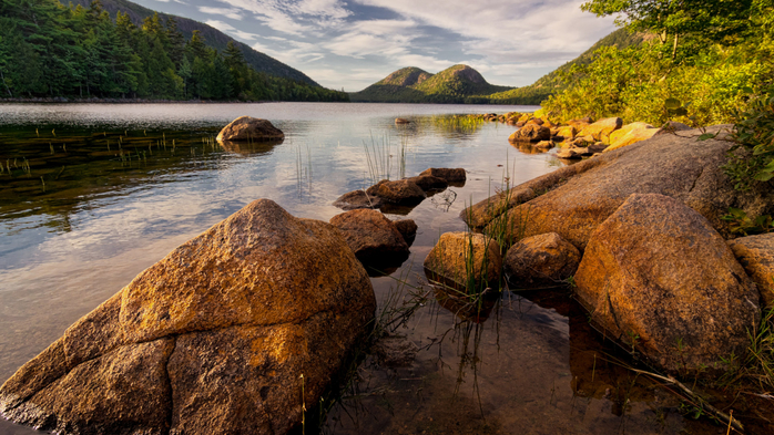 Jordan Pond Rocks, Acadia National Park, Seal Harbor, Maine, USA (700x393, 457Kb)