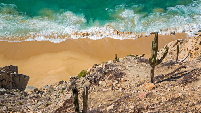 Pacific coast in Cabo San Lucas, Baja California Sur, Mexico (700x393, 410Kb)