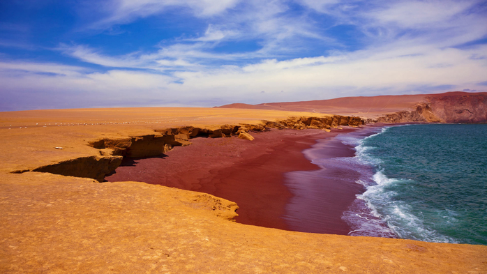 Playa Roja in Paracas National Reserve, Peru (700x393, 323Kb)