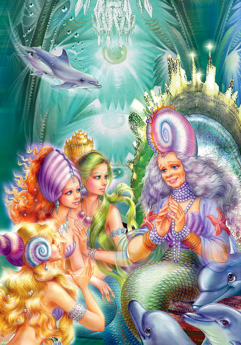 sea princesses And Queen Mother (489x700, 553Kb)