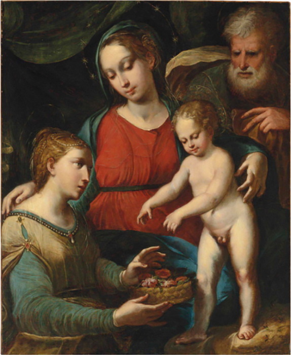 The Holy Family and Saint Catherine of Alexandria ()   2016. . 15.000  (574x700, 112Kb)