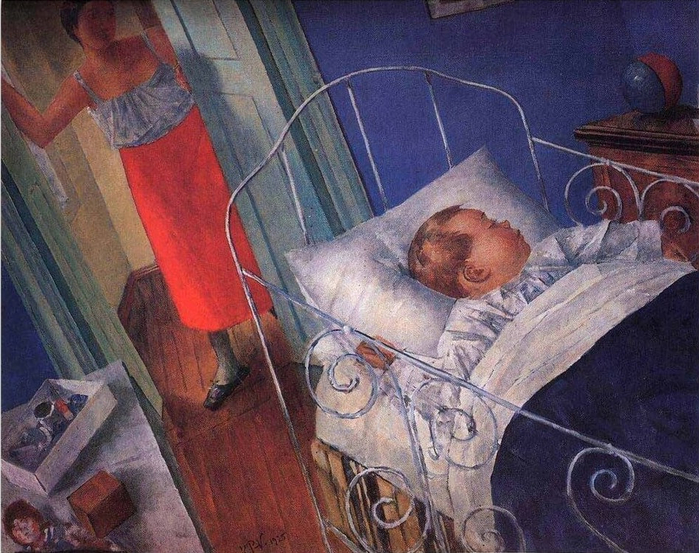 Petrov-Vodkin-Kuzma-Sergeevich-V-detskoy-1925 (700x553, 457Kb)