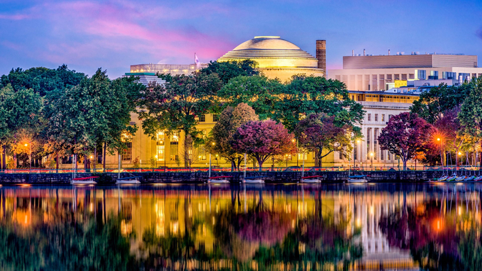 Cambridge skyline at twilight, Massachusetts, USA (700x393, 449Kb)