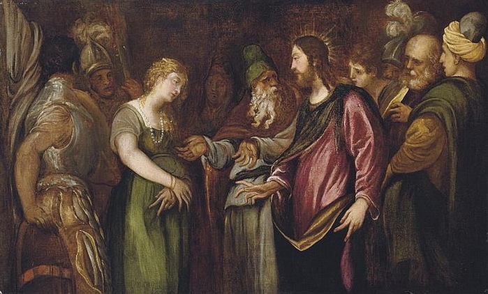 1557 Christ and the Woman taken in Adultery. . , . 101.9 x 164.2 cm.   2008 (2) (700x422, 119Kb)