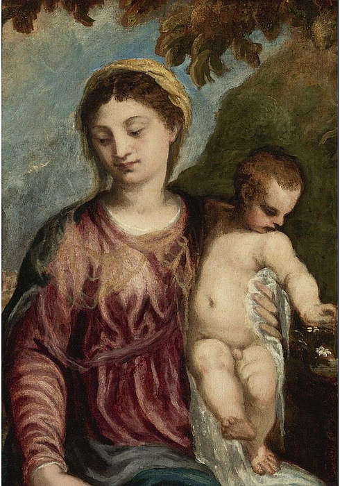 MADONNA AND CHILD 74.3 by 51.1 cm.  - 2011. . 8,000 - 12,000 USD. (490x700, 170Kb)