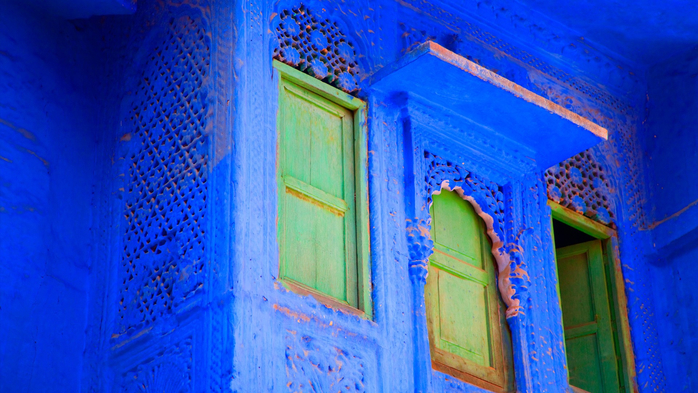 Blue painted building, Jodhpur, Rajasthan, India (700x393, 418Kb)