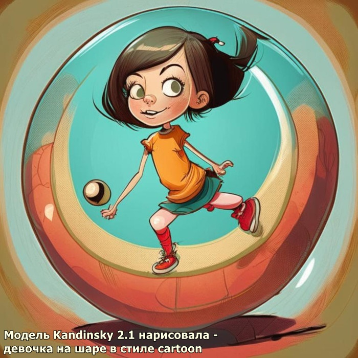 девочка на шаре в стиле cartoon (700x700, 370Kb)