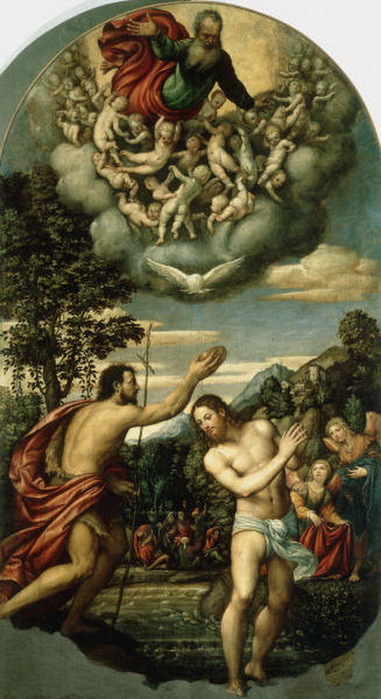 Baptism of Christ  Bordone (.  -   ) (381x700, 106Kb)