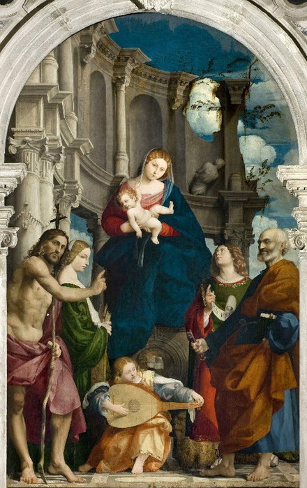 1516 Virgen entronizada con santos Susegana. , .  , .       (440x700, 140Kb)