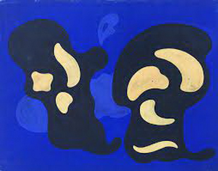 1958  Night masks. Tempera on paper. 32  42.5.  (700x548, 67Kb)