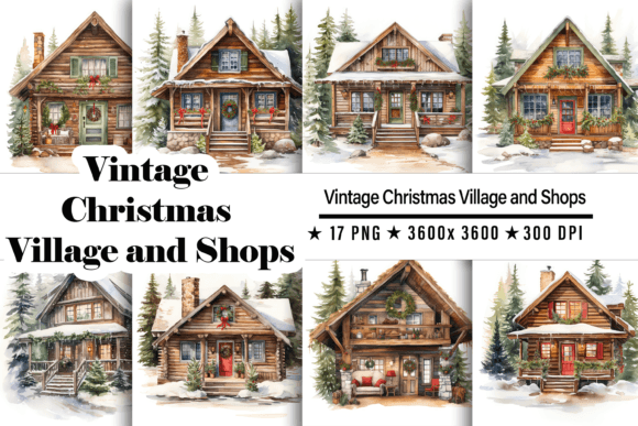Vintage-Christmas-Village-and-Shops (580x387, 120Kb)