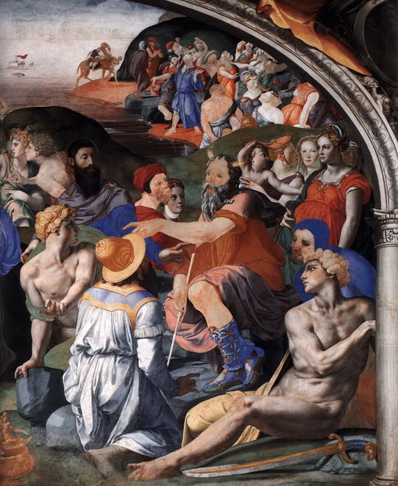 1540-1545 The crossing of the Red Sea. . 300  475 cm. Cappella di Eleonora   .jpg (2) (573x700, 181Kb)