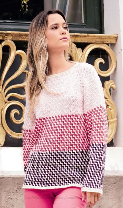 Разноцветный пуловер реглан 5 (414x700, 109Kb)