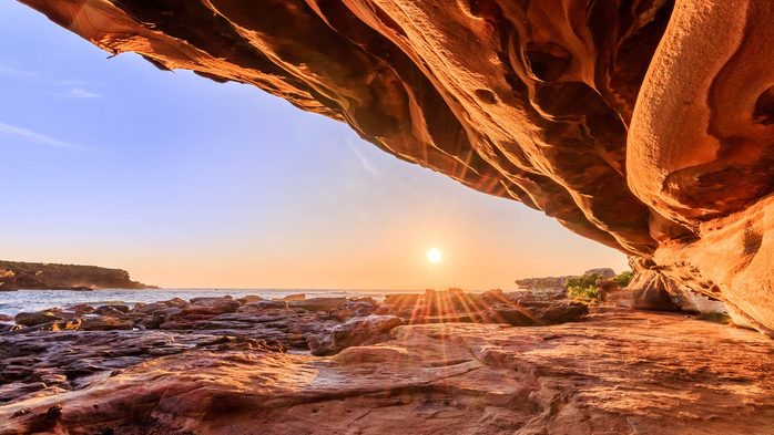 Sunrise at Little Bay Beach, Sydney, New South Wales, Australia (700x393, 359Kb)