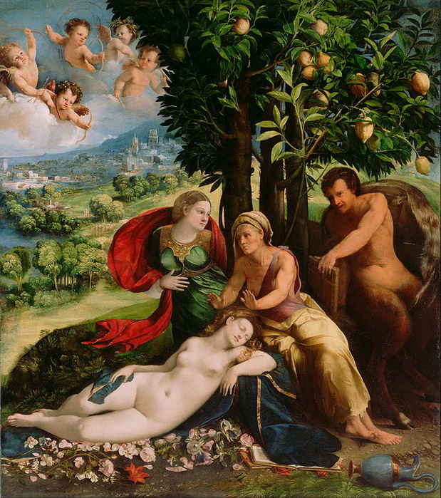1524 Mythological Scene (  ). , . 163.8 × 145.4 cm,  ,  (619x700, 229Kb)