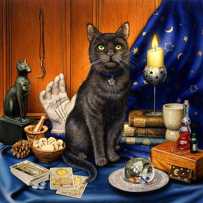 Jeoff Tristram - Luna, Metaphysical Cat (700x700, 641Kb)