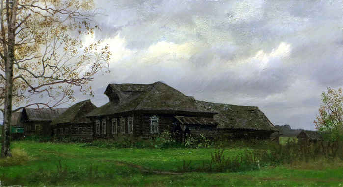Старый дом в д.Далёки, 1991 (700x381, 325Kb)