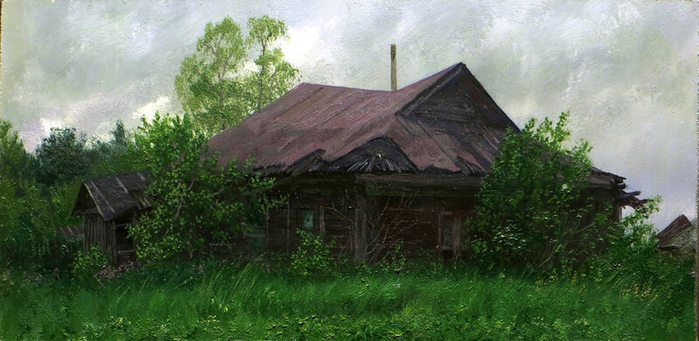 Старость (этюд к циклу «Старые дома»), 2003 (700x341, 301Kb)