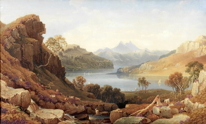 George Fennel Robson - A Loch in Argyll (watercolour on paper) - (MeisterDrucke-288519) (700x421, 291Kb)