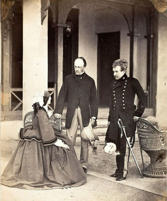 англия Графиня и граф Каннинг, и лорд Клайд, 1860 год (579x700, 425Kb)