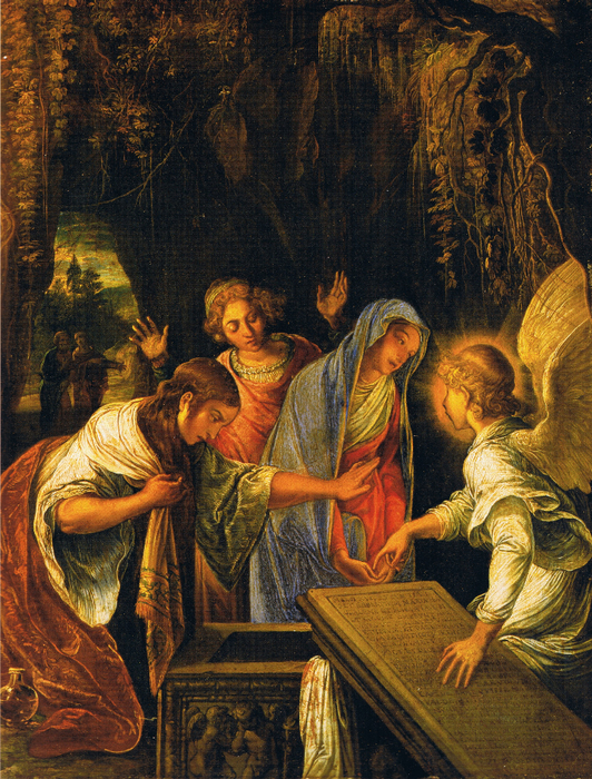 10. Адам Эльсхаймер (1578-1610).. Три Марии у Гроба Господня. Ок. 1603 (532x700, 657Kb)