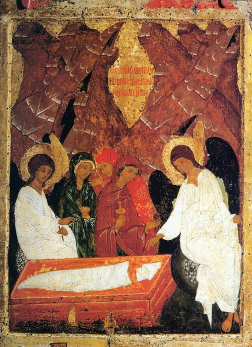 56. икона Жены Мироносицы у Гроба Господня 15 век.Бобруйский женский монастырь (508x700, 460Kb)