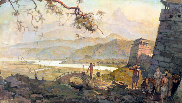 0 0 Сценография для дивертисмента «Ориенталии», 1910 (700x395, 367Kb)