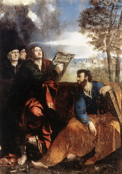 1527 Saints John and Bartholomew with Donors. , . 248 x 162 cm.   -,  (491x700, 163Kb)