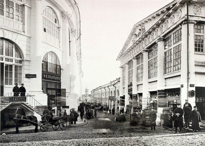  оссия Вид по Хрустальному переулку с льинки, Москва 1888 год (700x498, 394Kb)