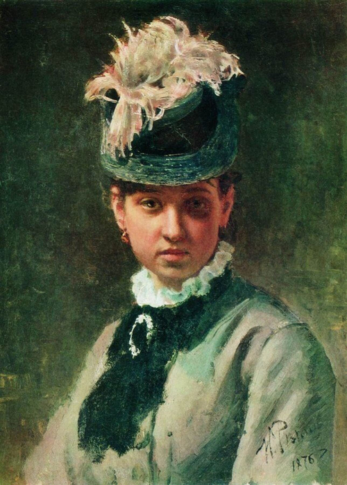 6. Портрет жены художника - Веры Алексеевны ?nbsp;епиной,1876 год. Государственный ?nbsp;усский музей. (500x700, 387Kb)