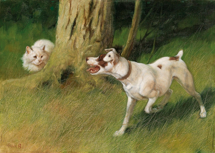 1280px-Arthur_Heyer_-_Dog_and_Cat (700x499, 470Kb)