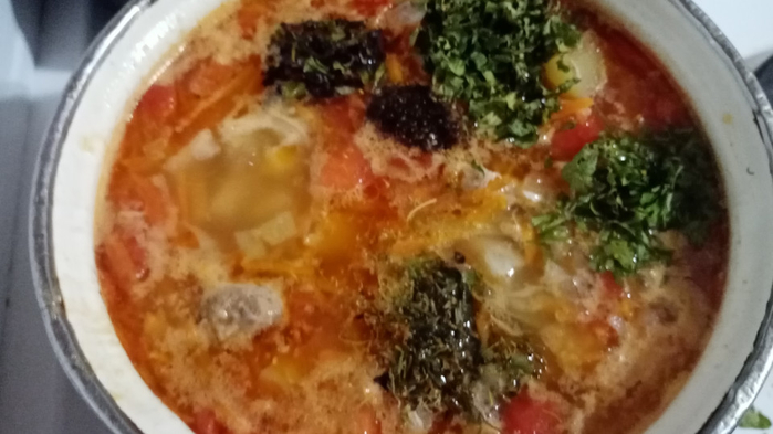 greens were added to the soup (700x393, 242Kb)