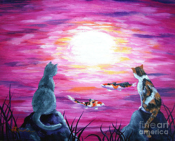 moonlight-on-pink-water-laura-iverson (700x565, 620Kb)