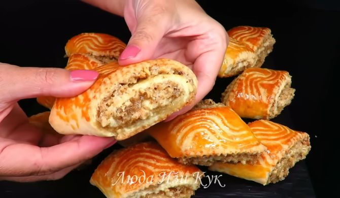 Армянское печенье Гата с грецким орехом1 (670x390, 183Kb)