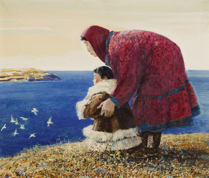 Яковлев А.А.  На берегу океана.  1934г без рамы_64f1f3b98272d (700x596, 524Kb)