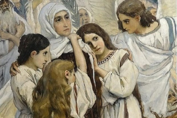 0 0 Святые мученицы Вера, Надежда, Любовь и их мать София Фрагмент триптиха ?nbsp;адость праведных о Господе (Преддверие ?nbsp;ая). В. М. Васнецов (1889-1890гг.). (620x414, 181Kb)