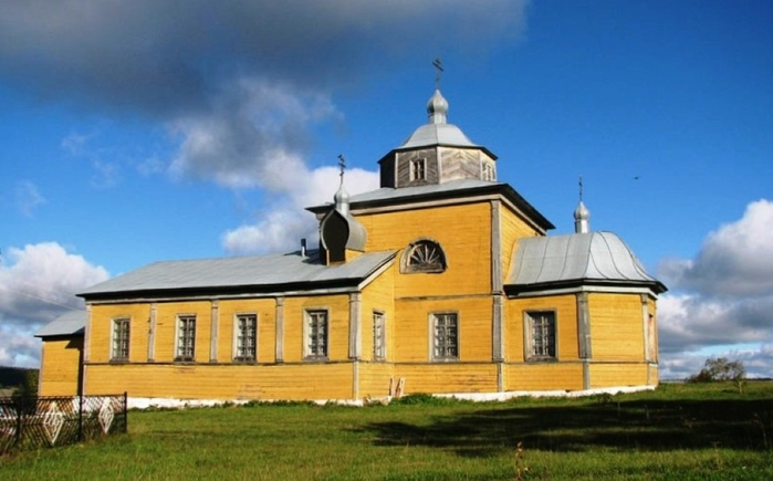 Новое Село. Крестовоздвиженская ц., 1769 г. (пер, в. ХIХ в.) (700x435, 274Kb)