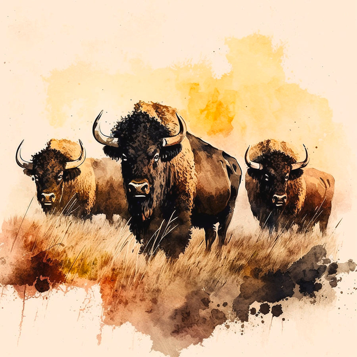 buffalo-watercolor-2-hugo-keller (700x700, 525Kb)