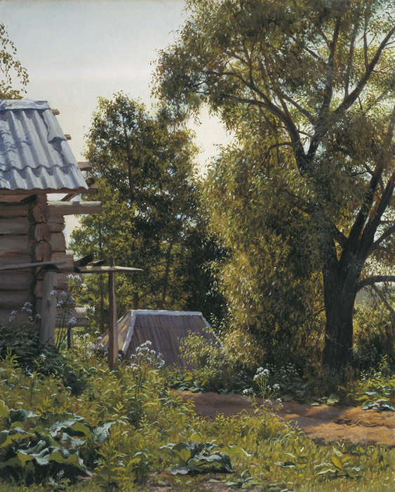 ugolok_derevenskoj_ulochki._1995._kholst,_maslo._50kh40 (563x700, 629Kb)