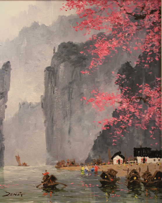 Uncle-Zeng-Blossoms-With-Mountains-20x16 (556x700, 537Kb)