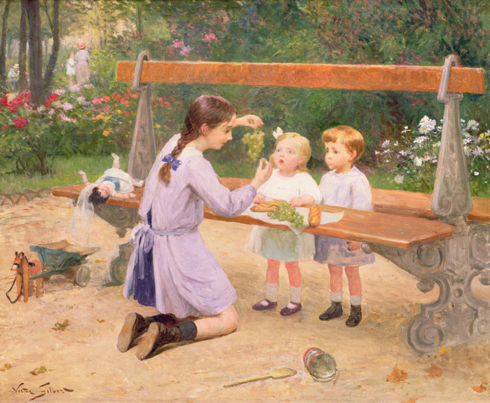 Victor Gabriel Gilbert - Grape tasting - (MeisterDrucke-53578) (700x575, 510Kb)