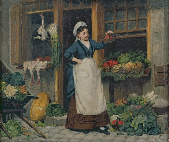 Victor Gabriel Gilbert - The Fruit Seller  - (MeisterDrucke-68070) (700x589, 469Kb)