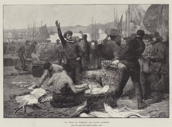 Victor Gabriel Gilbert - La Criee au Poisson  - (MeisterDrucke-172612) (700x518, 283Kb)
