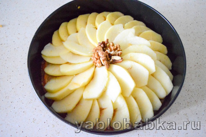 сметанная шарлотка с яблоками и грецкими орехами 13 (700x465, 330Kb)